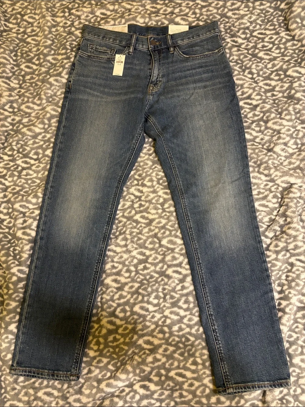 Banana Republic Straight Fit Jeans 31X30 in Mid Blue Denim